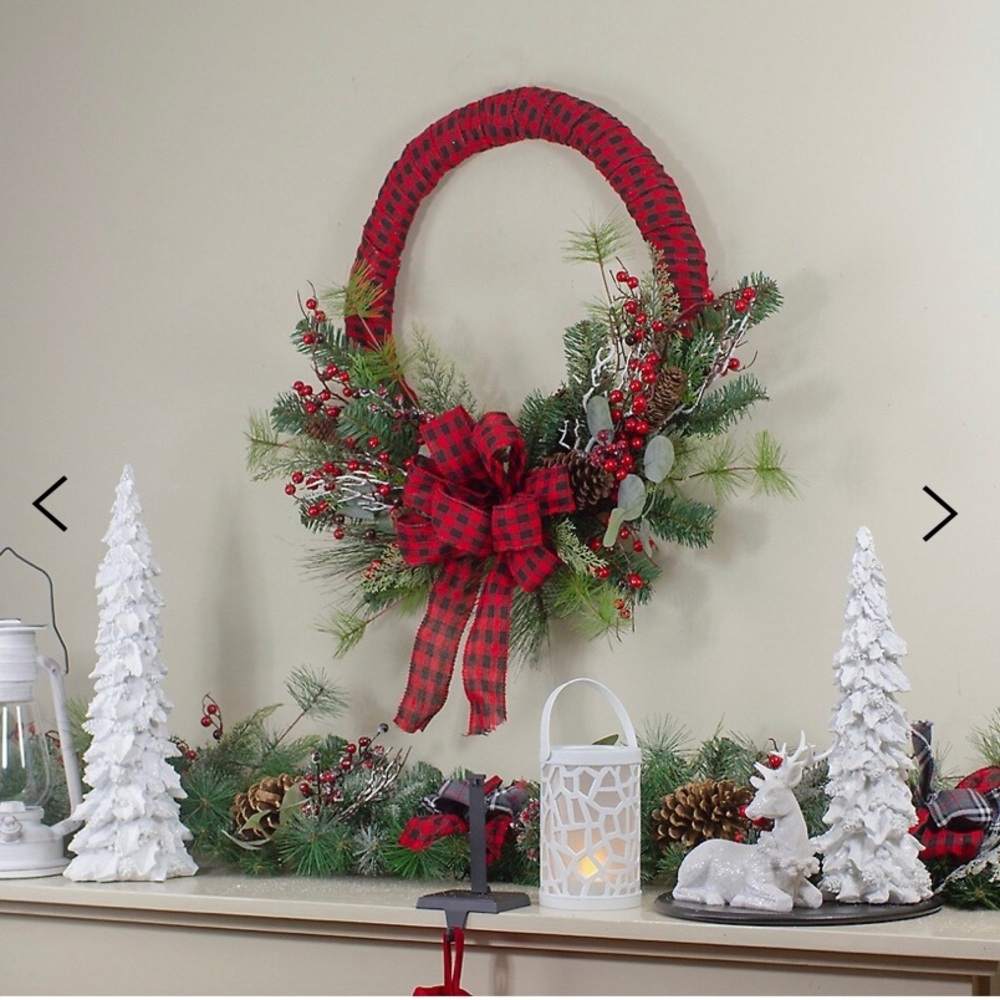 Artificial Christmas Wreath - 24-inch, Unlit